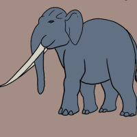 Thumbnail of ANI-2872: Blue Palaeoloxodon Namadicus (M)