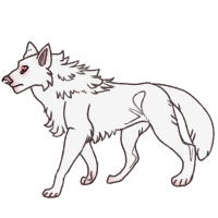 Thumbnail for ANI-1613: Blue & Leucistic & Piebald  Dire Wolf (F)